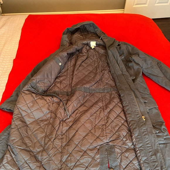 Men's Grey Diesel Hooded Parka Coat - Picture 2 of 7